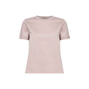 Herno Women Powder Pink Chic Cotton Jersey And New Techno Taffeta T-Shirt